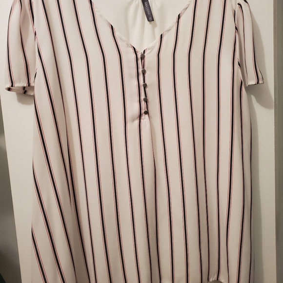 Pink and Blue Striped Blouse - Picture 1 of 6